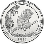 Монета 25 центов  Квотер США 2015 г Национальный лес Кисатчи  №27