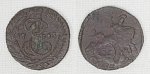 Монета  Екатерины II  Полушка 1768 г ЕМ (18)