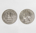 Монета 25 центов 1986 года США  (А 2/32)