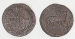Монета  Екатерины II  1 копейка  1790 г ЕМ передатировка 1790/89.гг  (59)