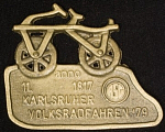 Знак Народный велопробег. Карлсруэ. 1979., Германия.