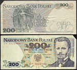 Банкнота 200 злотых 1988 г, Польша, 2822986