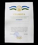 Грамота Государственный комитет РБ по физической культуре, спорту и туризму, размер 21х30 см