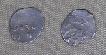 Монета Петра I Алексеевича Копейка, 1682-1725 гг, чешуя,  вес 0,23 гр (10)