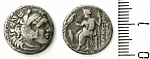 Македония, Филипп III, 323-317 до РХ, серебро, две птицы на обороте