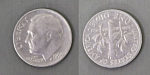 Монета 10 центов 1 дайм 1968 г США Рузвельт (22)