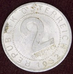 Монета  2 гроша 1952 г Австрия (3)
