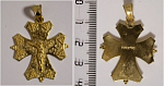 Крест серебро, золочение, 950 пр., 6 гр, 4х2,6 см, Афон