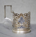 Подстаканник Лилия, серебро, 875 проба, 76 гр, чернь (1)