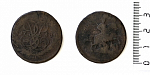 Монета  Екатерины II 2 копейки, 1758? 