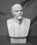 Бюст В.И.Ленин, фарфор, Туймазы, 1985 г, высота 34 см (1)