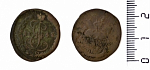 Монета  Екатерины II Деньга 1767 г 