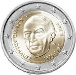 Монета 2 евро 2026 года Германия Конрад Аденауэр