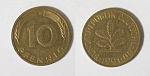 Монета 10 пфеннигов 1991 года Германия (25)