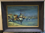 Картина Пароход, холст, масло, размер 21,5х30,5 см