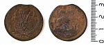 Монета  Елизаветы 2 копейки, 1757 