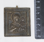 Иконка Богородица Иверская, медное литье, размер 4,5х5 см (3)