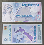 Бона 2 доллара 2008 г Антарктика 10907 сувенирная  (АВ 78/2)