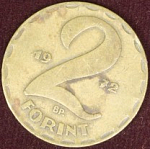 Монета 2 форинта 1972 г.Венгрия