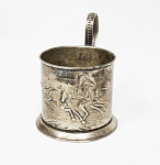 Подстаканник Тройка Зимняя, клеймо ММЗ, МЕТ, 1 сорт, мельхиор (17)