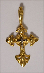 Крест серебро, золочение, 925 пр., 1,5 гр, 2,7х1,5 см, Афон
