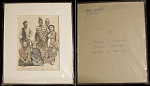 Гравюра 1880г Малайцы из Мананкабана.Батаки(Суматра).Мужчина из Макассара, по рамке 21х25 см