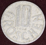 Монета 10 грошенов 1962 г Австрия (7)