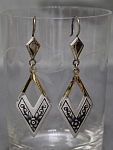 Серьги Ромбы Кубачи, 875 проба, вес 7,86 гр  (6)