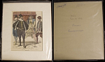 Гравюра 1880 г Италия. Неаполитанцы, размер по рамке 22,5х26,5 см