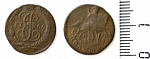 Монета Екатерины II  Полушка , 1766 г. ЕМ 