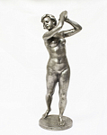 Статуэтка Девушка метает диск, силумин, ЛЗМ, 1960-е годы, высота 33 см