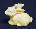 Елочная игрушка Зайчик, пластик, Германия, старинная, 5х6,5 см