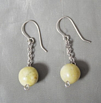 Серьги, шары из камня ,высота 3,5 см  (6)