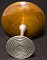 Ваза-конфетница с деревянным топом, ножка серебряная, 925 пр., 165 гр, 1900-1930 гг, Европа, 13,5 см