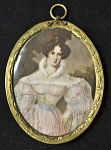 Портретная миниатюра на кости. Caspien (художник не определен). 