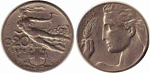 Монета 20 чентезимо, 1920 год, Италия