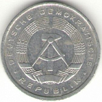 Монета 1 пфеннинг (белые) алюминий 1979г.Германия