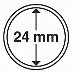 Капсула пластиковая для монет d 24 мм внешний диаметр 32 мм