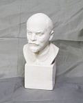 Бюст Ленин, гипс, высота 13 см