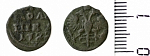 Монета  Петра I  Полушка  1722 г   (Н)