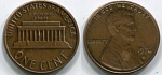 Монета 1 цент 1976г США