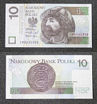 Бона 10 злотых Польши 2025 г. 245959