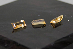 Набор 3 шт Цитрин багет , размер 8х4 мм  общее 2,3 ct  (9)