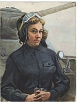 Рисунок акварелью Герои ВОВ Октябрьская М.В., автор Стадник А.М, размер 27,8х20,8 см