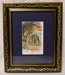 Литография цветная "Лев (Der Löwe).", 1890 г, размер по багету 32х37,5 см