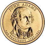 1 доллар, 2 президент, Джон Адамс (УК)