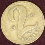 Монета 2 форинта 1976 г.Венгрия