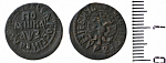 Монета  Петра I  Полушка  1707 г   (52)