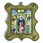 Икона "Богородица Всех скорбящих радость", 7,5 х 6,7 см.