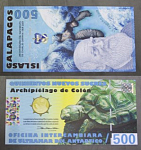 Бона 500 новых сукров 2009 г Галапагосские острова 17328 сувенирная  (АВ 70/3)